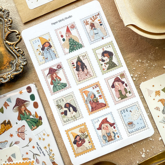 Garden Gnome Stamp Sticker