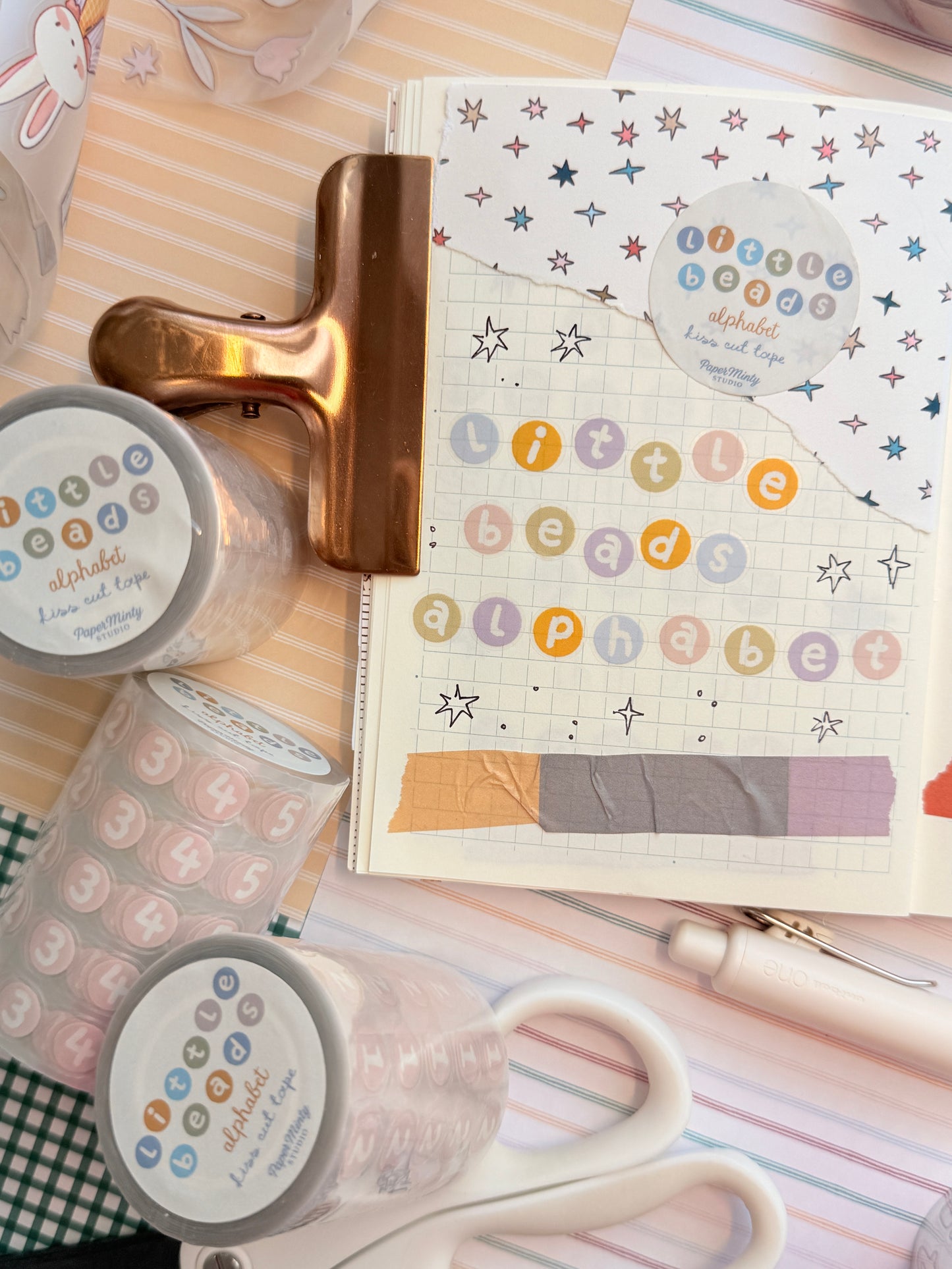 Little Beads Alphabet Kiss Cut Tape