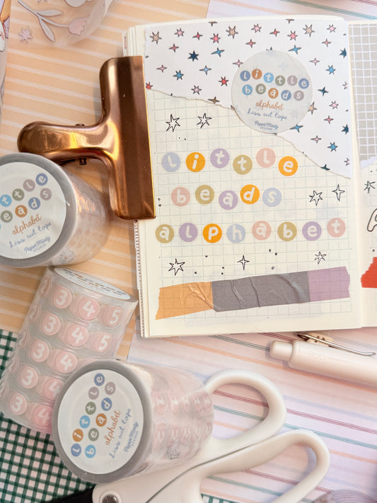 Little Beads Alphabet Kiss Cut Tape