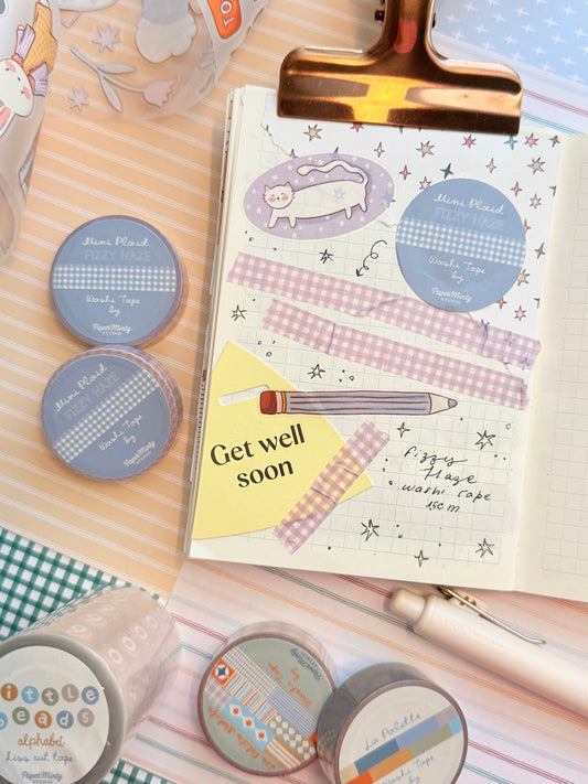 Mini Plaid Fizzy Haze 1cm Washi