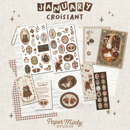 January CROISSANT Sticker Club Overstock