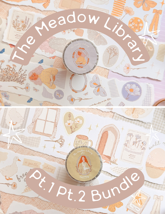 The Meadow Library PT.1 & PT.2 BUNDLE ((Kiss Cut Tape Only))