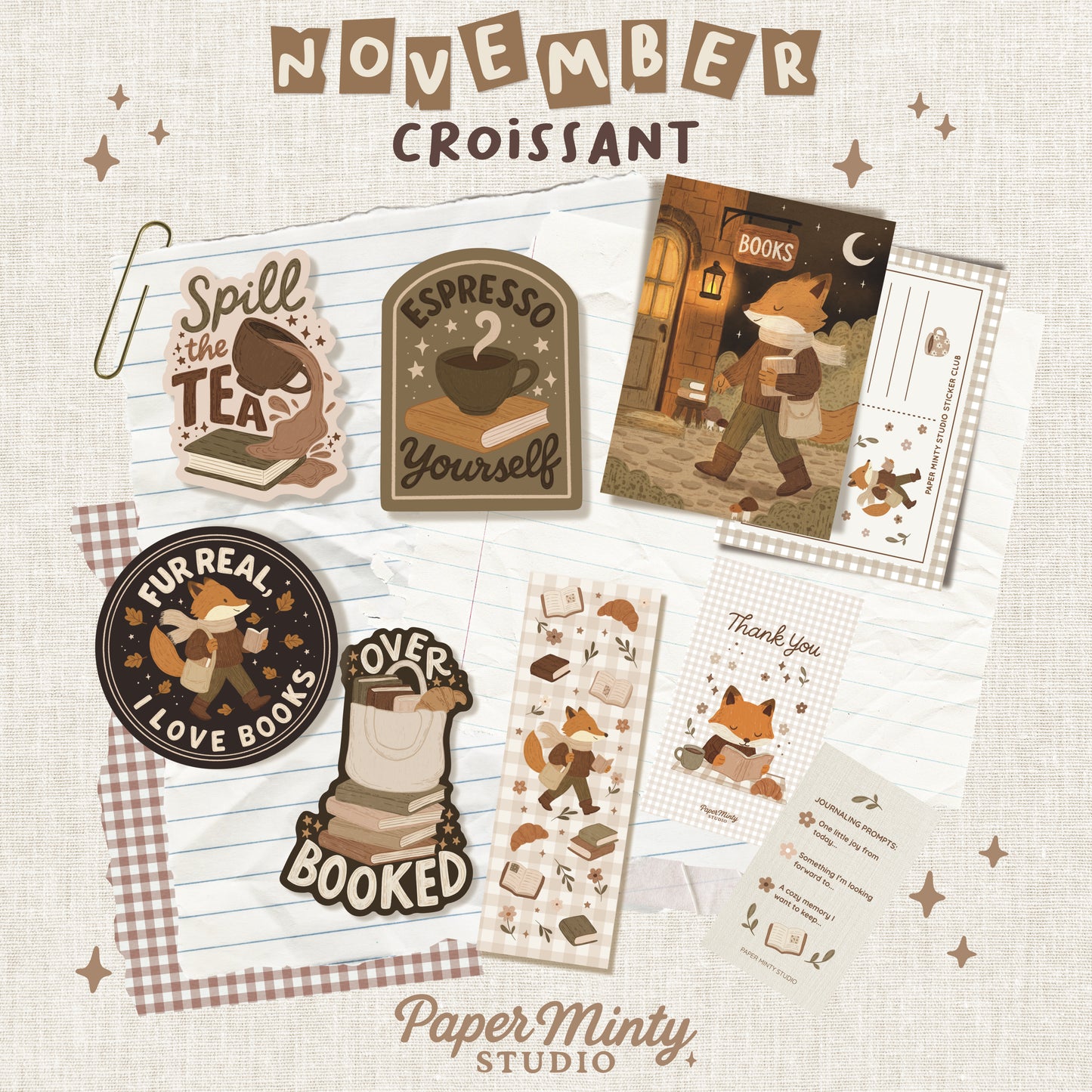 November CROISSANT Sticker Club Overstock
