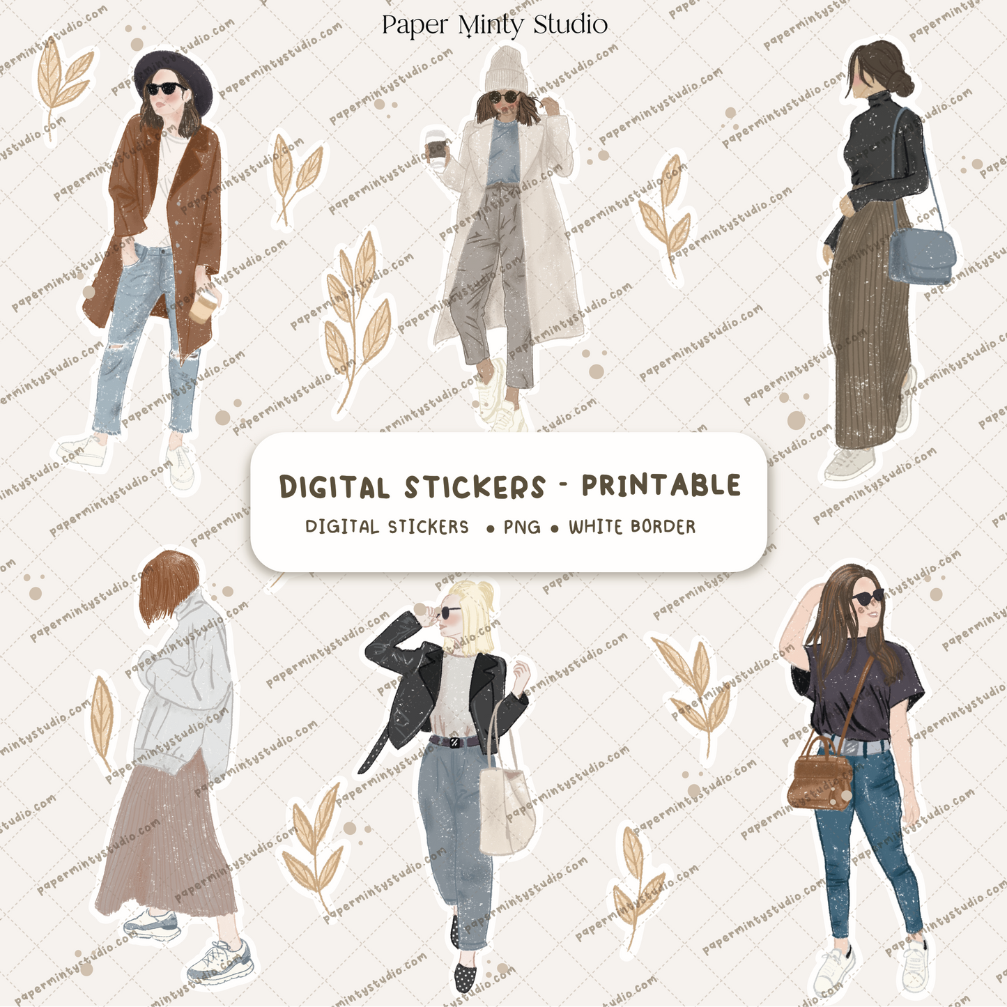 OOTD Printable Sticker Sheet and Digital GoodNotes Sticker Sheet ...