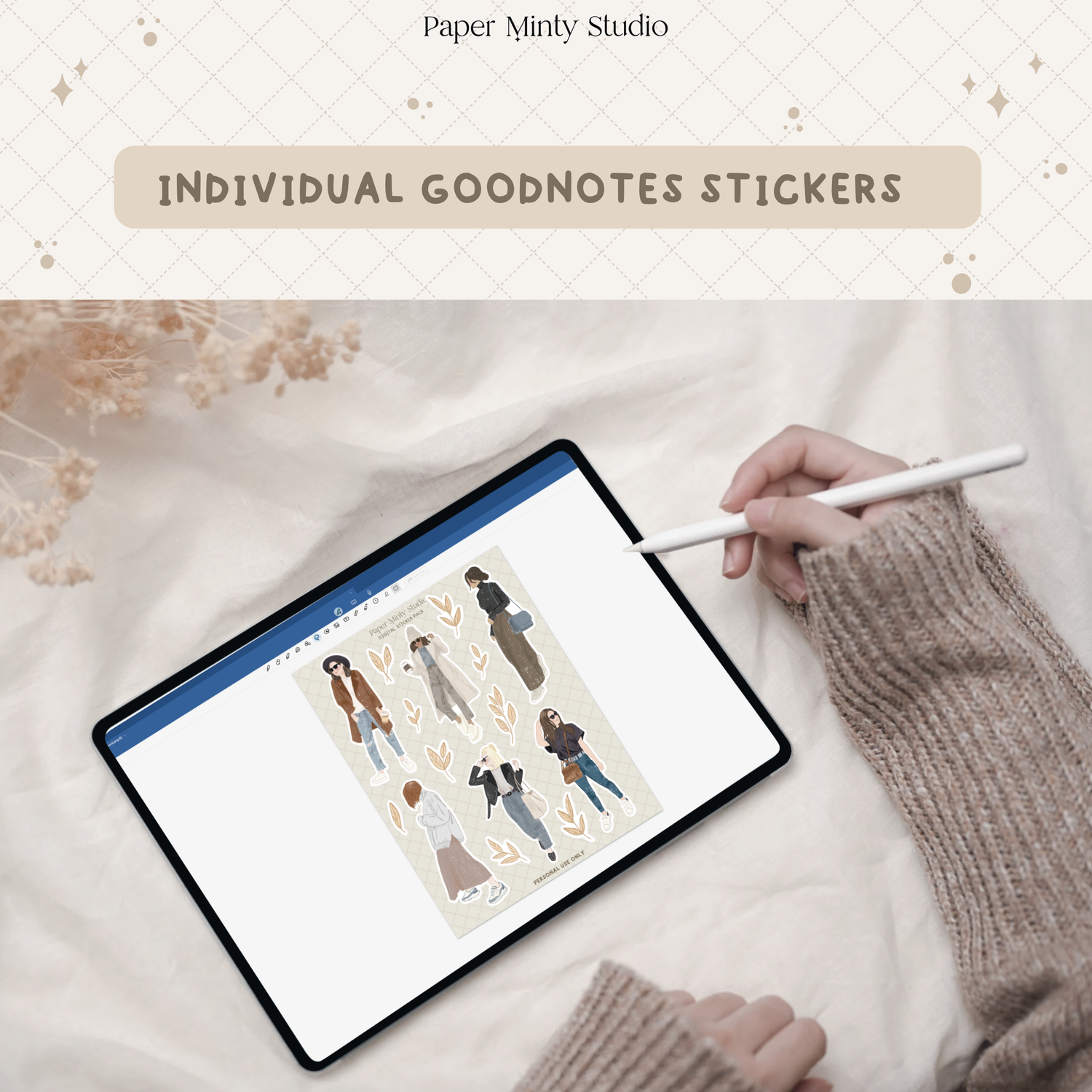OOTD Printable Sticker Sheet and Digital GoodNotes Sticker Sheet ...