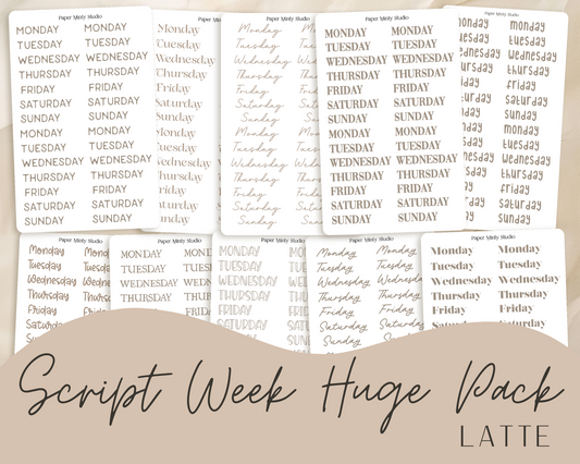 Script Week Huge Pack - Large - Latte