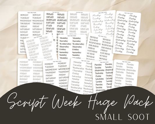 Script Week Huge Pack - SMALL - Soot