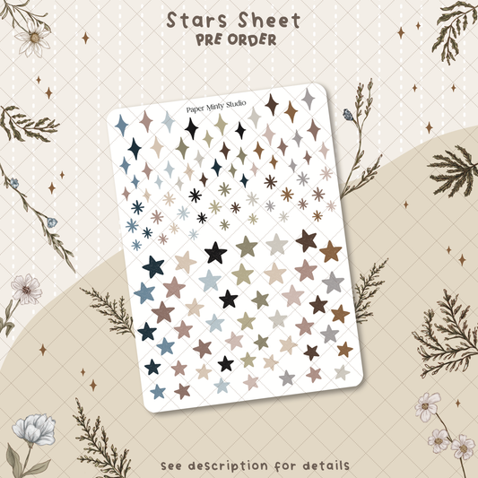 [PRE-ORDER] Winter Stars Sticker Sheet