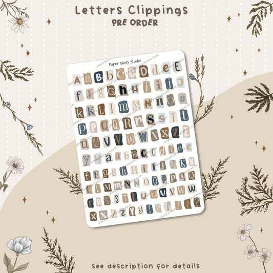 [PRE-ORDER] Letters Clippings