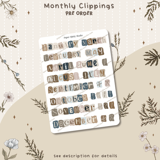 [PRE-ORDER] Monthly Clippings