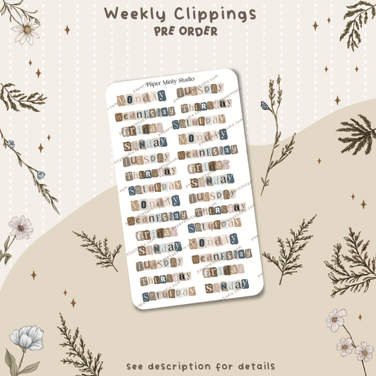 [PRE-ORDER] Weekly  Clippings